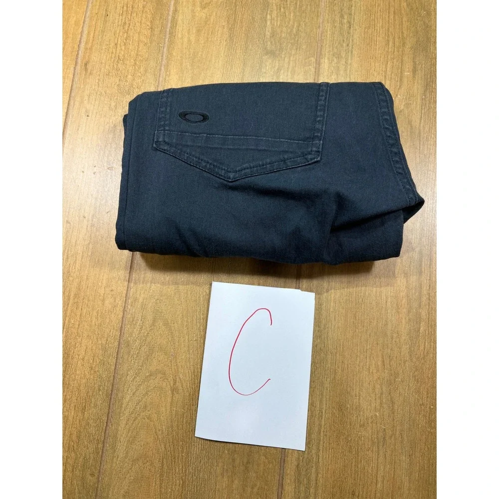Oakley Mens 5-Pocket Twill Pants Navy Blue 32W 32L Slim Straight Casual